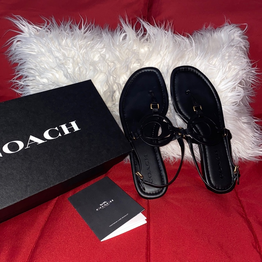 Coach Jeri Leather Sandals
